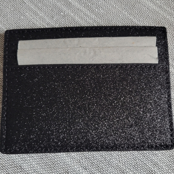NWT Black Glitter Slim Wallet Card with Gift Box - Picture 3 of 5
